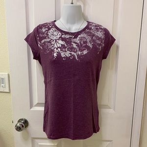 Tahari T-shirt with burn out design